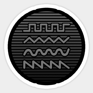 Synthesizer Waveforms Sticker